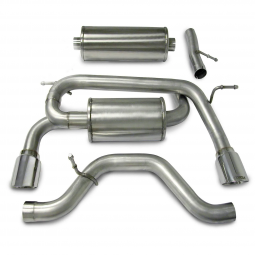 CORSA SPORT Sound Level Hummer H3  3" Cat-Back Exhaust with 4" Polished Pro-Series Tips 2006-2008