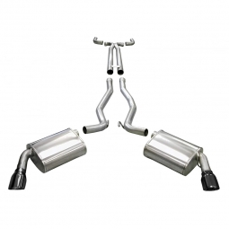 CORSA Sport Sound Camaro SS Cat-Back Exhaust with LPE Logo Etched Black 4" in Single Tips 2010-15